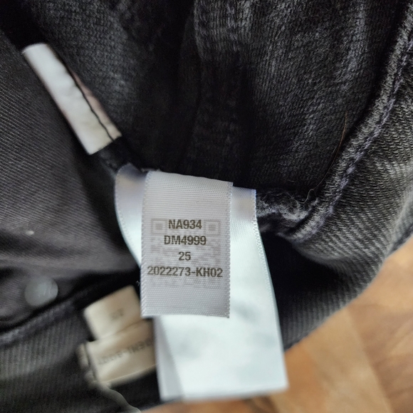 Madewell Cali Demi-Boot Raw Hem Black Jeans Size 25 - Picture 11 of 11